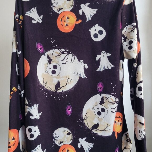 Halloween Pumpkin Tunic Tops T-Shirt Skull Ghost Moon (Size: Large) - Picture 5 of 14